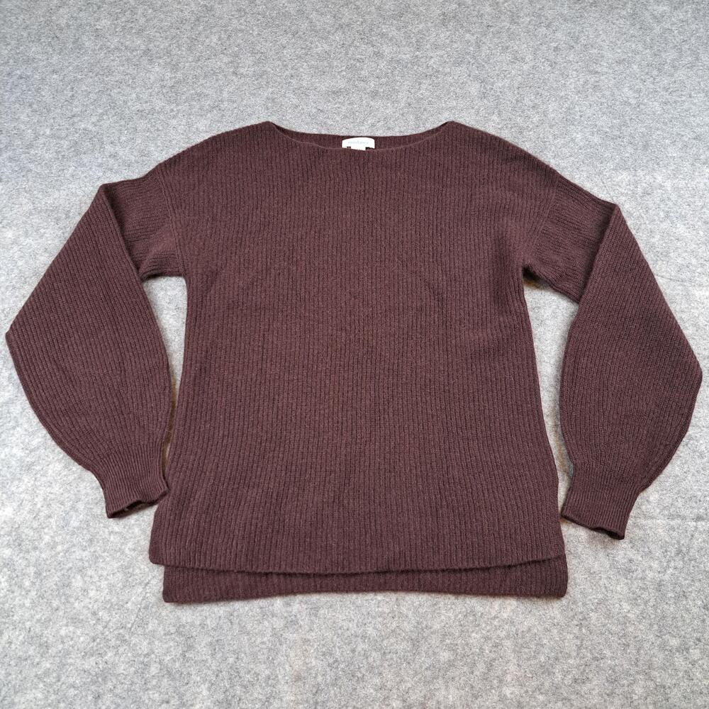 Sundance Sweater Womens XS Brown 100% Cashmere Rib Knit Crewneck Pullover Top